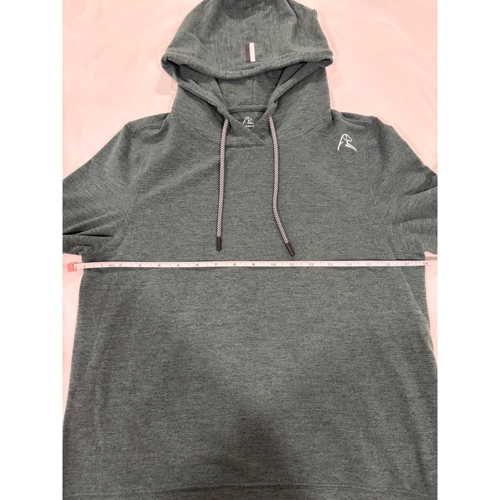 Rhoback Heathered Slate Gray Hooded Pullover Sweatshirt - Picture 4 of 7